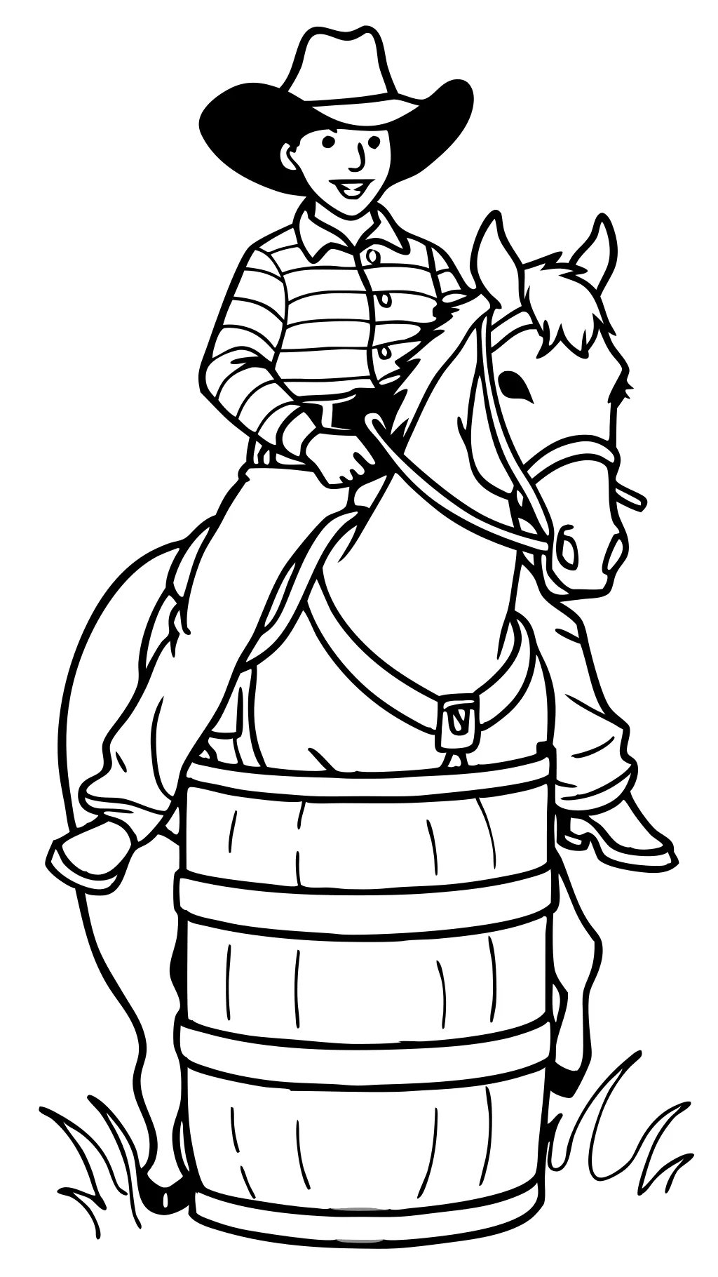 barrel racing coloring pages